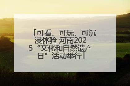 可看、可玩、可沉浸体验 河南2025“文化和自然遗产日”活动举行
